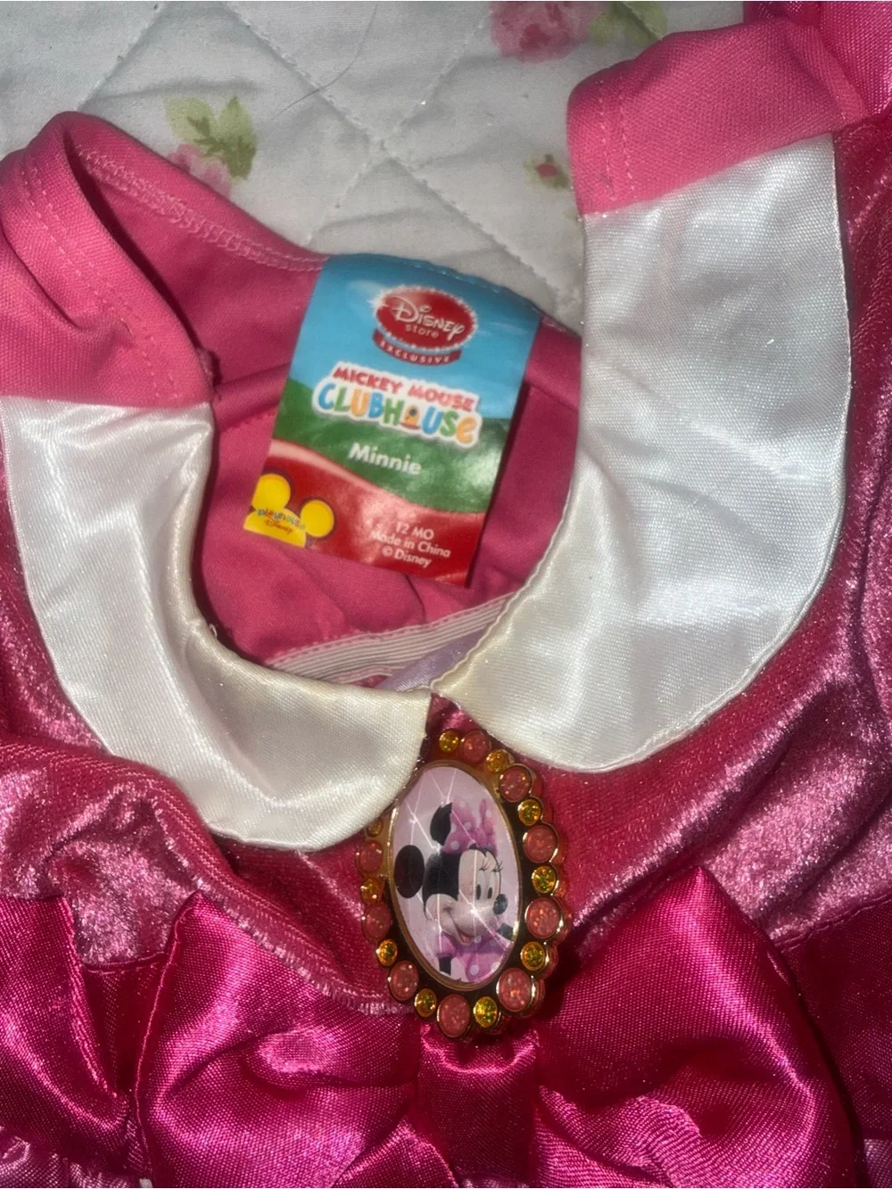 Disney Pink Polka Dot Minnie-Inspired Satin Costume Dress